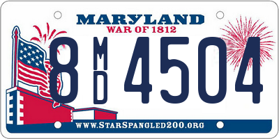 MD license plate 8MD4504