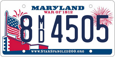 MD license plate 8MD4505