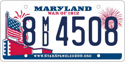 MD license plate 8MD4508