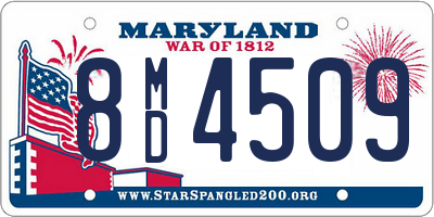 MD license plate 8MD4509