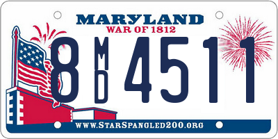 MD license plate 8MD4511