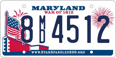 MD license plate 8MD4512