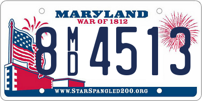 MD license plate 8MD4513