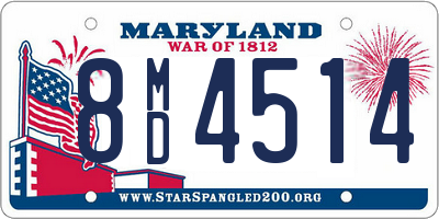 MD license plate 8MD4514