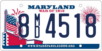 MD license plate 8MD4518