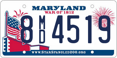 MD license plate 8MD4519