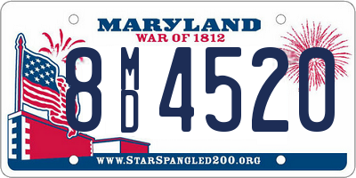 MD license plate 8MD4520