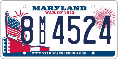 MD license plate 8MD4524