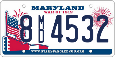 MD license plate 8MD4532