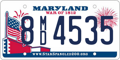 MD license plate 8MD4535