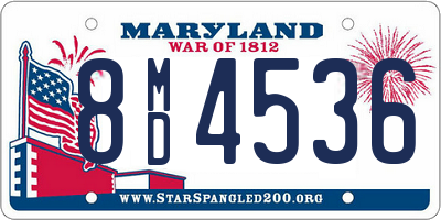 MD license plate 8MD4536