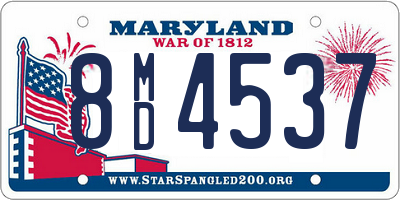 MD license plate 8MD4537