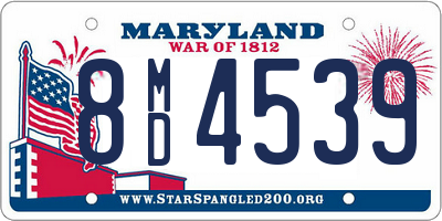 MD license plate 8MD4539