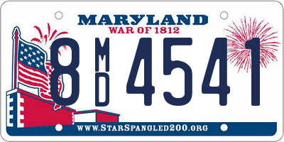 MD license plate 8MD4541