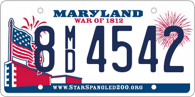 MD license plate 8MD4542