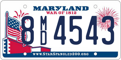 MD license plate 8MD4543