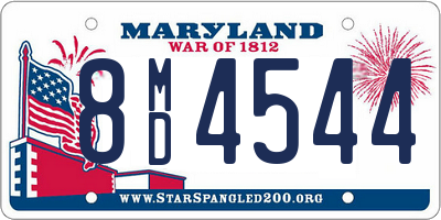 MD license plate 8MD4544