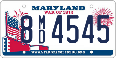 MD license plate 8MD4545