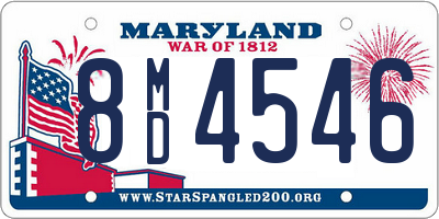 MD license plate 8MD4546