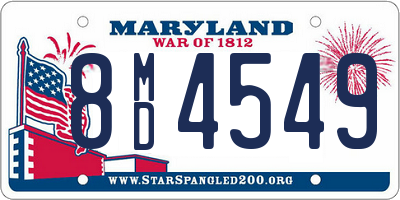 MD license plate 8MD4549