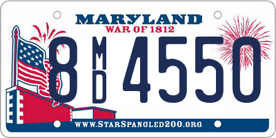 MD license plate 8MD4550