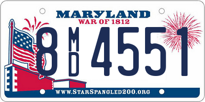 MD license plate 8MD4551