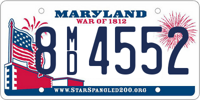 MD license plate 8MD4552