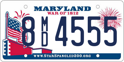 MD license plate 8MD4555