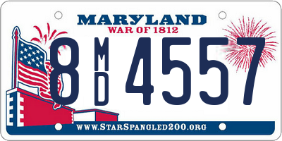 MD license plate 8MD4557