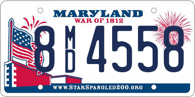 MD license plate 8MD4558