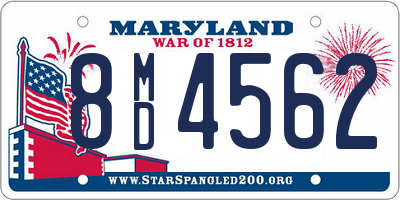 MD license plate 8MD4562