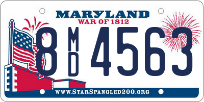 MD license plate 8MD4563