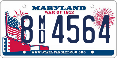 MD license plate 8MD4564