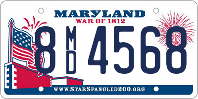 MD license plate 8MD4568