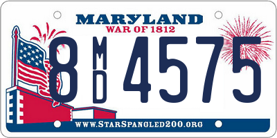 MD license plate 8MD4575