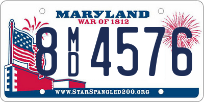 MD license plate 8MD4576