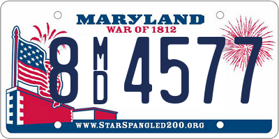 MD license plate 8MD4577