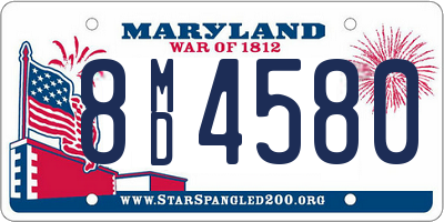 MD license plate 8MD4580