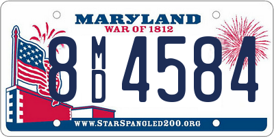 MD license plate 8MD4584