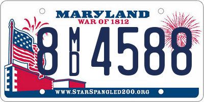 MD license plate 8MD4588