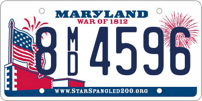 MD license plate 8MD4596