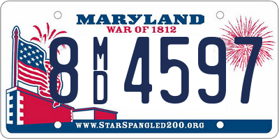 MD license plate 8MD4597