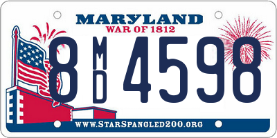 MD license plate 8MD4598