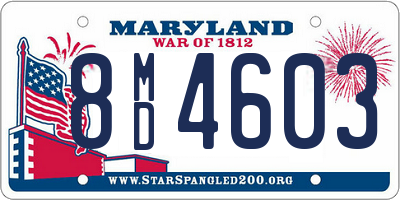 MD license plate 8MD4603