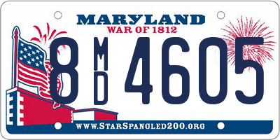 MD license plate 8MD4605