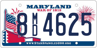 MD license plate 8MD4625