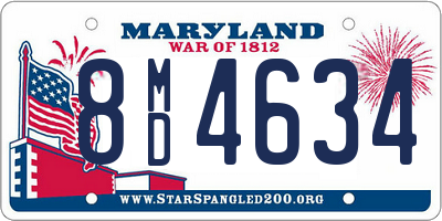 MD license plate 8MD4634