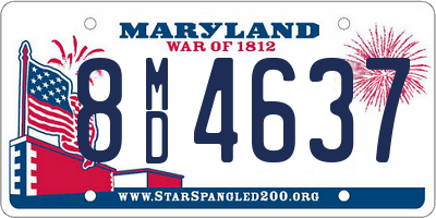 MD license plate 8MD4637