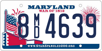 MD license plate 8MD4639