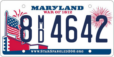 MD license plate 8MD4642